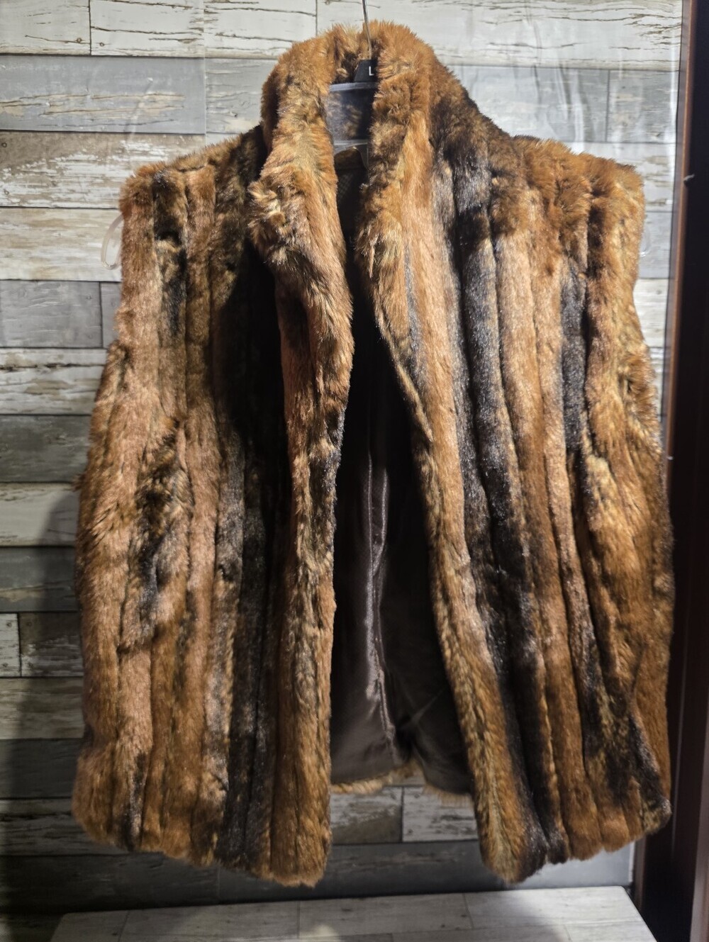 Luxurious Brown Faux Fur Vest